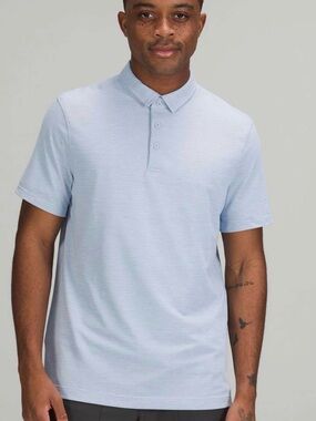 Men's Lululemon Polo dress shirt- light blue- medium